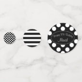 Gepersonaliseerde Polka Dot en Stripes Tafel Confe Confetti (Voorkanten)