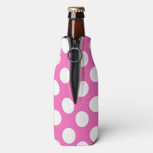 Gepersonaliseerde polka dot fles koeler (Fles Achterkant)