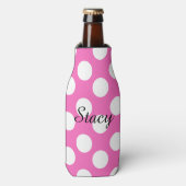 Gepersonaliseerde polka dot fles koeler (Fles Voorkant)