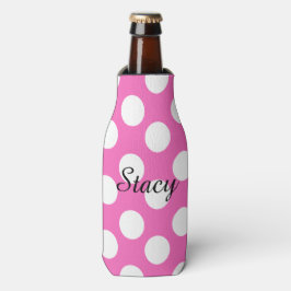 Gepersonaliseerde polka dot fles koeler