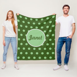 Gepersonaliseerde Polka Dot Gooi Deken (Hunter Gre