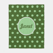Gepersonaliseerde Polka Dot Gooi Deken (Hunter Gre (Voorkant)