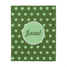 Gepersonaliseerde Polka Dot Gooi Deken (Hunter Gre