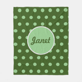Gepersonaliseerde Polka Dot Gooi Deken (Hunter Gre