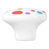 Gepersonaliseerde polka dot keramische deurknop keramische knop (Zijkant)