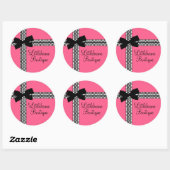 Gepersonaliseerde polka dot lint Stickers (Vel)