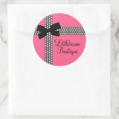 Gepersonaliseerde polka dot lint Stickers (Tas)