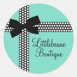Gepersonaliseerde polka dot lint Stickers