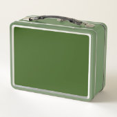 Gepersonaliseerde Polka Dot Metal Lunchbox (Groen) (Achterkant)