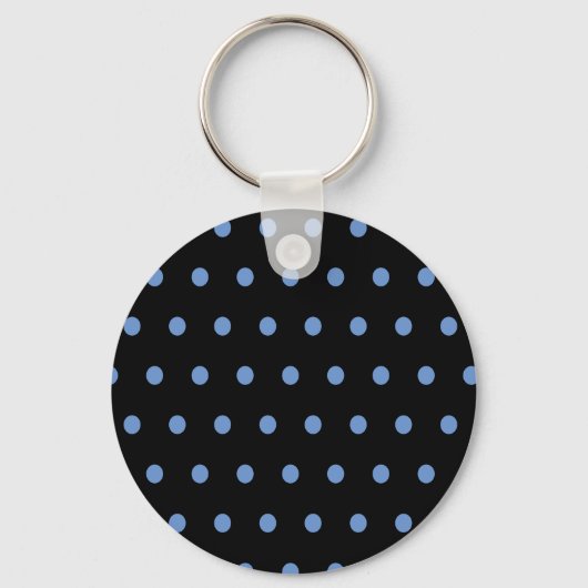 Gepersonaliseerde Polka Dot Sleutelhanger (Zwart & (Achterkant)