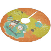 Gepersonaliseerde polka dot sneeuwmannen vakantie  kerstboom rok (Gekanteld)