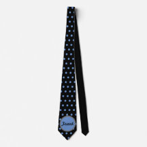 Gepersonaliseerde Polka Dot Stropdas (Zwart & Baby