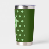 Gepersonaliseerde Polka Dot Thermal Tumbler (Groen Geïsoleerde Drinkbeker (Links)