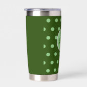 Gepersonaliseerde Polka Dot Thermal Tumbler (Groen Geïsoleerde Drinkbeker (Rechts)