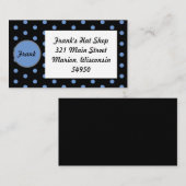 Gepersonaliseerde polka dot Visitekaartjes (zwart) (Voorkant / Achterkant)