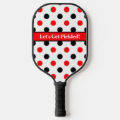 Gepersonaliseerde Polka Dots Laten we Pickleba hal Pickleball Paddle (Voorkant)