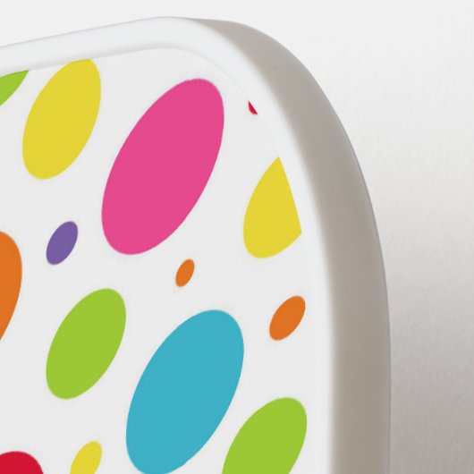 Gepersonaliseerde Polka Dots Laten we Pickleba hal Pickleball Paddle (Links Detail)