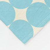 Gepersonaliseerde Polka Dots Lichtblauw Kwekerij Fleece Deken (Hoek)