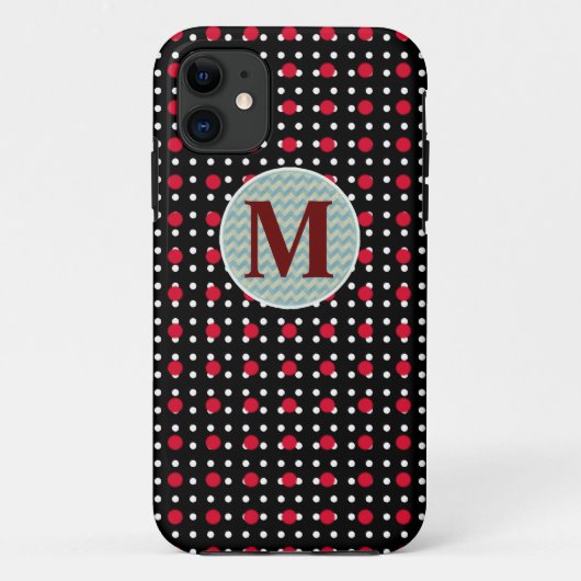 gepersonaliseerde polka-punten Case-Mate iPhone case (Achterkant)