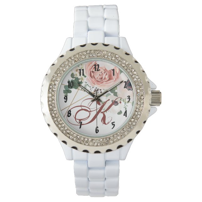 Gepersonaliseerde polshorloge Geometric Garden Roo Horloge (Voorkant)