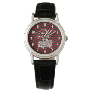 Gepersonaliseerde polshorloge schedel Roos Gotisch Horloge