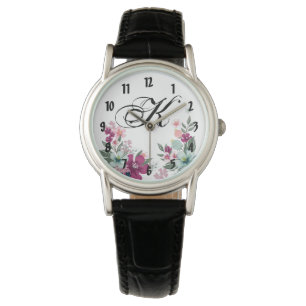 Gepersonaliseerde polshorloge tropische bloem op w horloge