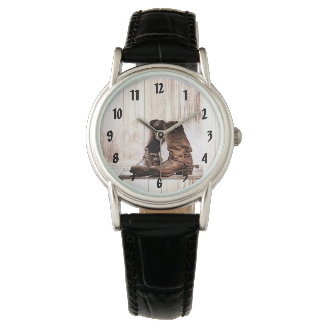 Gepersonaliseerde polshorloges Country Rustic West Horloge (Voorkant)