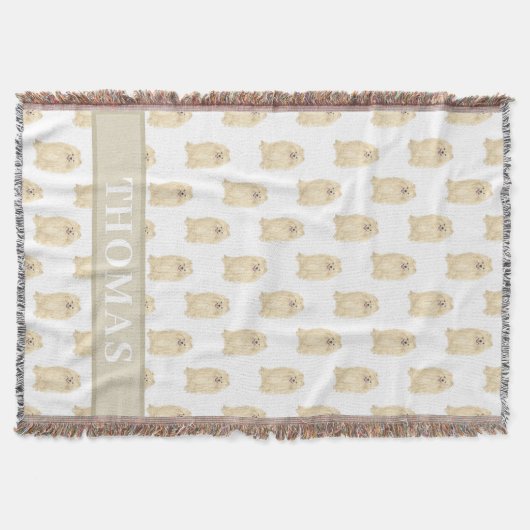 Gepersonaliseerde Pomeranian  Deken (Voorkant)