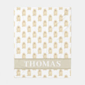 Gepersonaliseerde Pomeranian  Fleece Deken (Voorkant)