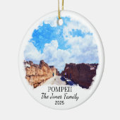 Gepersonaliseerde Pompeii Ornament, Italië Gift Keramisch Ornament (Links)