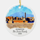 Gepersonaliseerde Pompeii Ornament, Italië Keramisch Ornament (Voorkant)