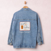 Gepersonaliseerde pompoen en kruiden voor altijd denim jacket (Hangar)