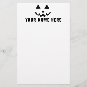Gepersonaliseerde pompoen Halloween Jouw naam Briefpapier