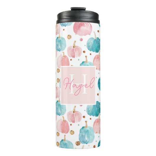 Gepersonaliseerde Pompoen Patroon Thermische Tumbl Thermosbeker (Voorkant)