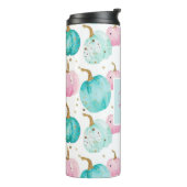 Gepersonaliseerde Pompoen Patroon Thermische Tumbl Thermosbeker (Gedraaid links)