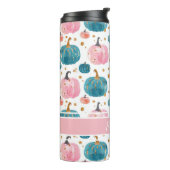 Gepersonaliseerde Pompoen Patroon Thermische Tumbl Thermosbeker (Gedraaid links)