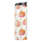 Gepersonaliseerde Pompoen Patroon Thermische Tumbl Thermosbeker (Gedraaid links)