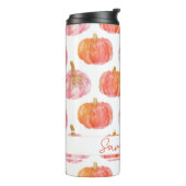 Gepersonaliseerde Pompoen Patroon Thermische Tumbl Thermosbeker (Gedraaid links)