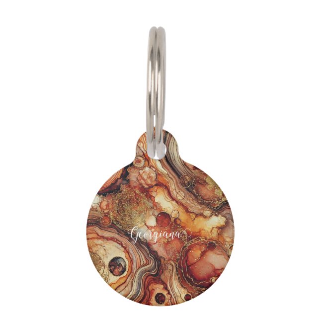 Gepersonaliseerde Pompoen Spice Autumnal Alcohol I Huisdierpenning (Voorkant)