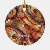 Gepersonaliseerde Pompoen Spice Autumnal Alcohol I Keramisch Ornament (Voorkant)