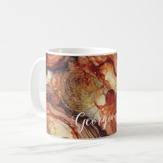 Gepersonaliseerde Pompoen Spice Autumnal Alcohol I Koffiemok (Voorkant links)