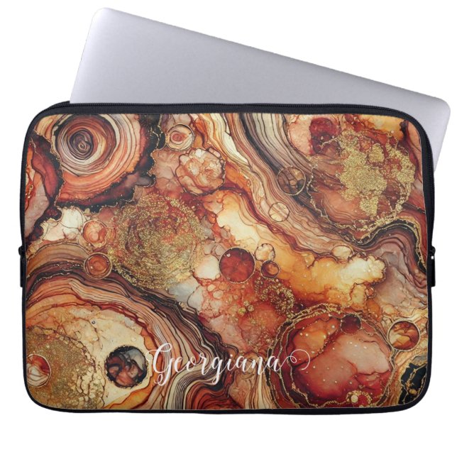 Gepersonaliseerde Pompoen Spice Autumnal Alcohol I Laptop Sleeve (Voorkant)
