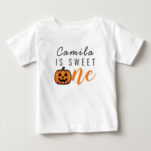 Gepersonaliseerde pompoen Sweet Een 1e verjaardag (Voorkant)