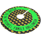 Gepersonaliseerde pompoenen Halloween Tree Skirt Kerstboom Rok (Gekanteld)