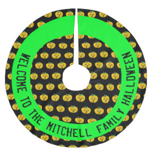 Gepersonaliseerde pompoenen Halloween Tree Skirt Kerstboom Rok