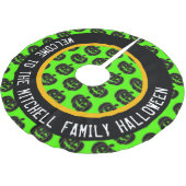 Gepersonaliseerde pompoenen Halloween Tree Skirt Kerstboom Rok (Gekanteld)