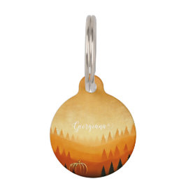 Gepersonaliseerde pompoenoogst herfstoogst huisdierpenning