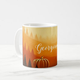 Gepersonaliseerde pompoenoogst herfstoogst koffiemok