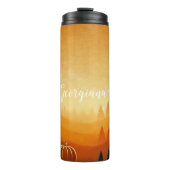 Gepersonaliseerde pompoenoogst herfstoogst thermosbeker (Voorkant)