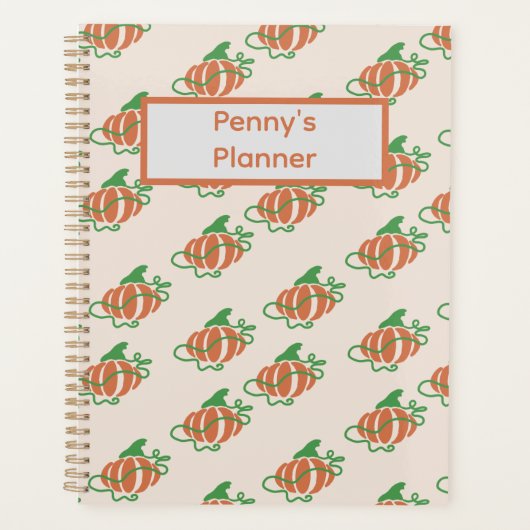 Gepersonaliseerde pompoenplanner planner (Voorkant)